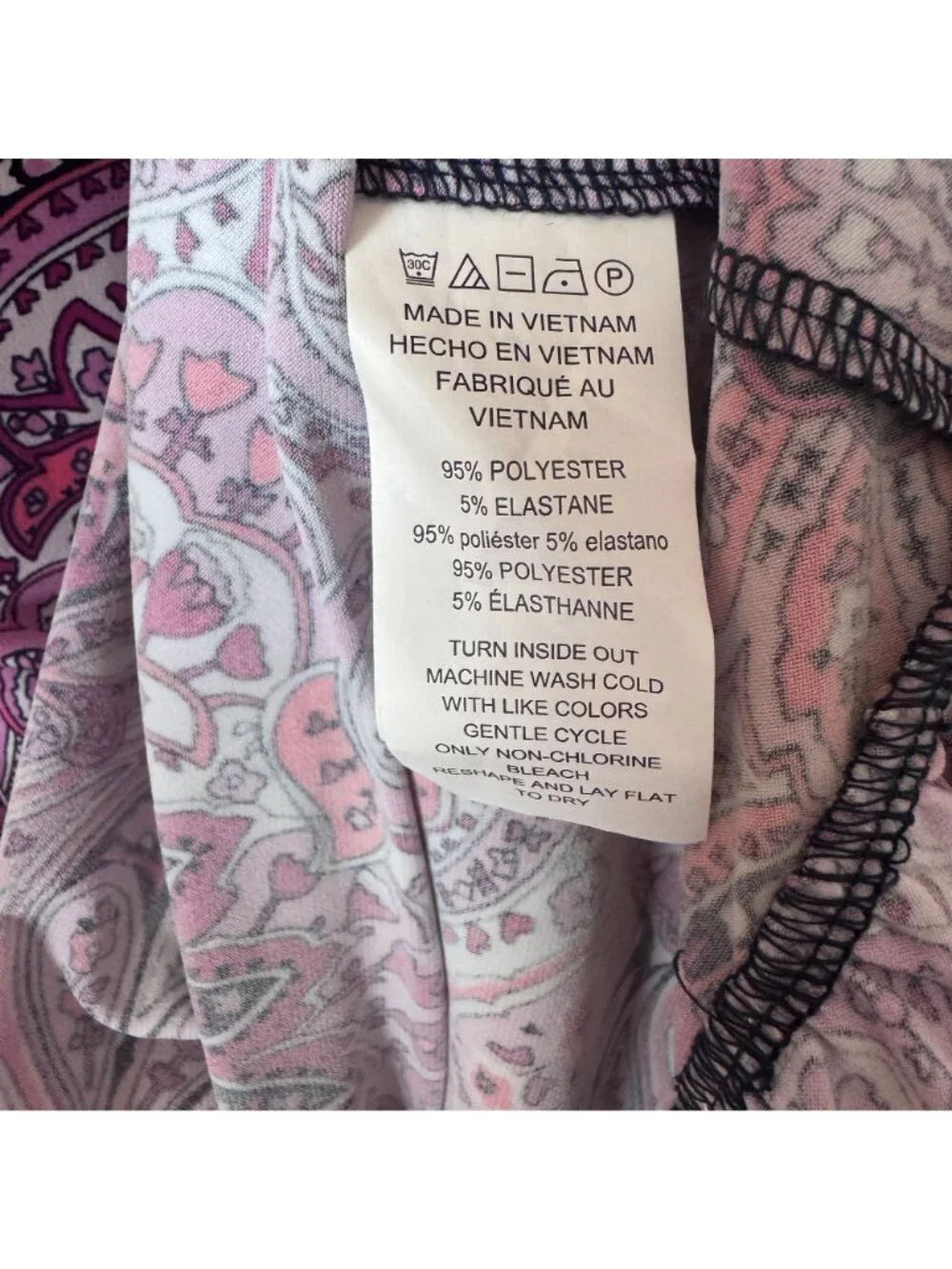 Michael Kors Women Pink Paisley Sleeveless Knee Length Dress Size M